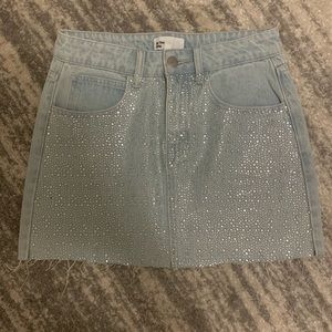By The Way sequin denim skirt